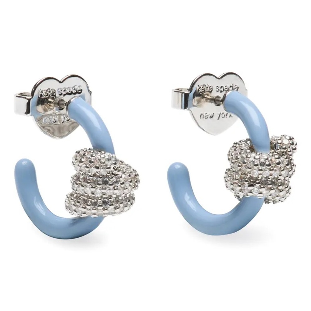 Kate Spade Ropes & Knots Pave Huggies